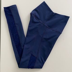 DYI Signature Lattice Tights Navy Small